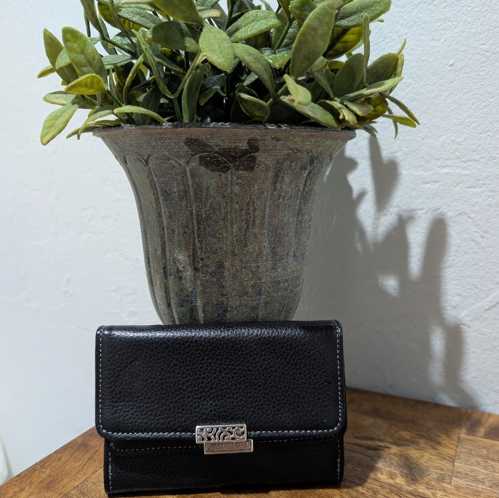 Brighton Barbados Double‎ Flap Wallet Black